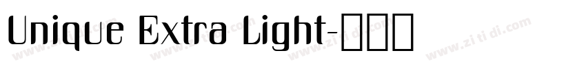 Unique Extra Light字体转换